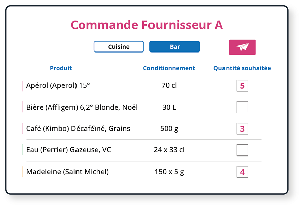 Commande Fournisseur Coopeo